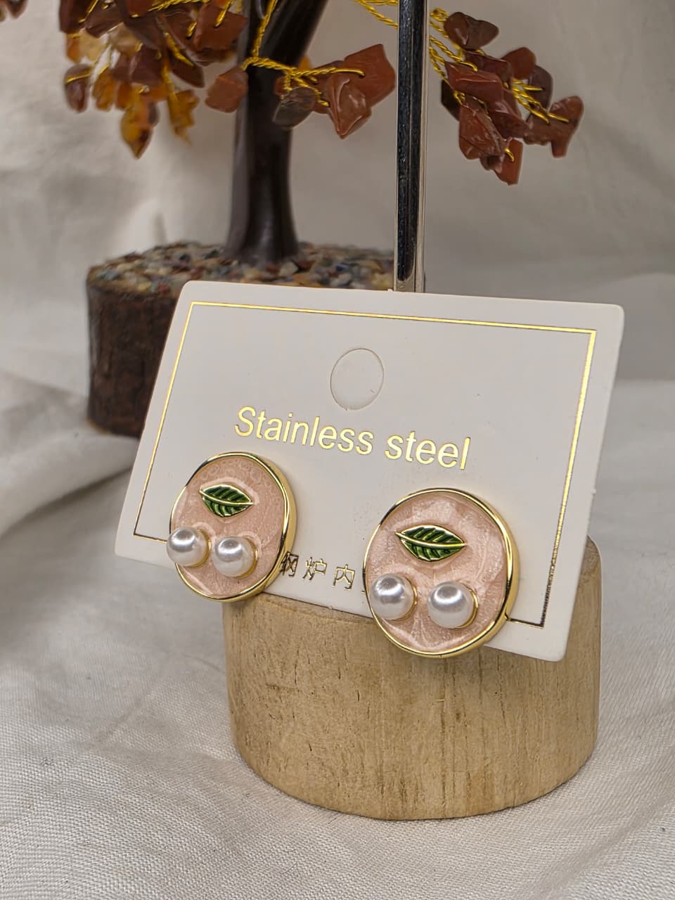 Anti Tarnish Tulip Flower Stud Earrings