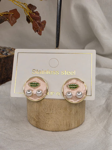 Anti Tarnish Tulip Flower Stud Earrings