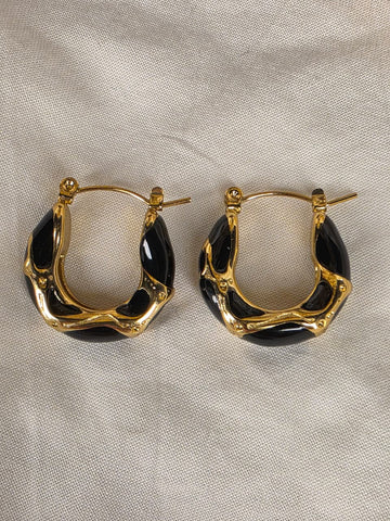 Anti Tarnish Gold-Plated Hoop Earrings