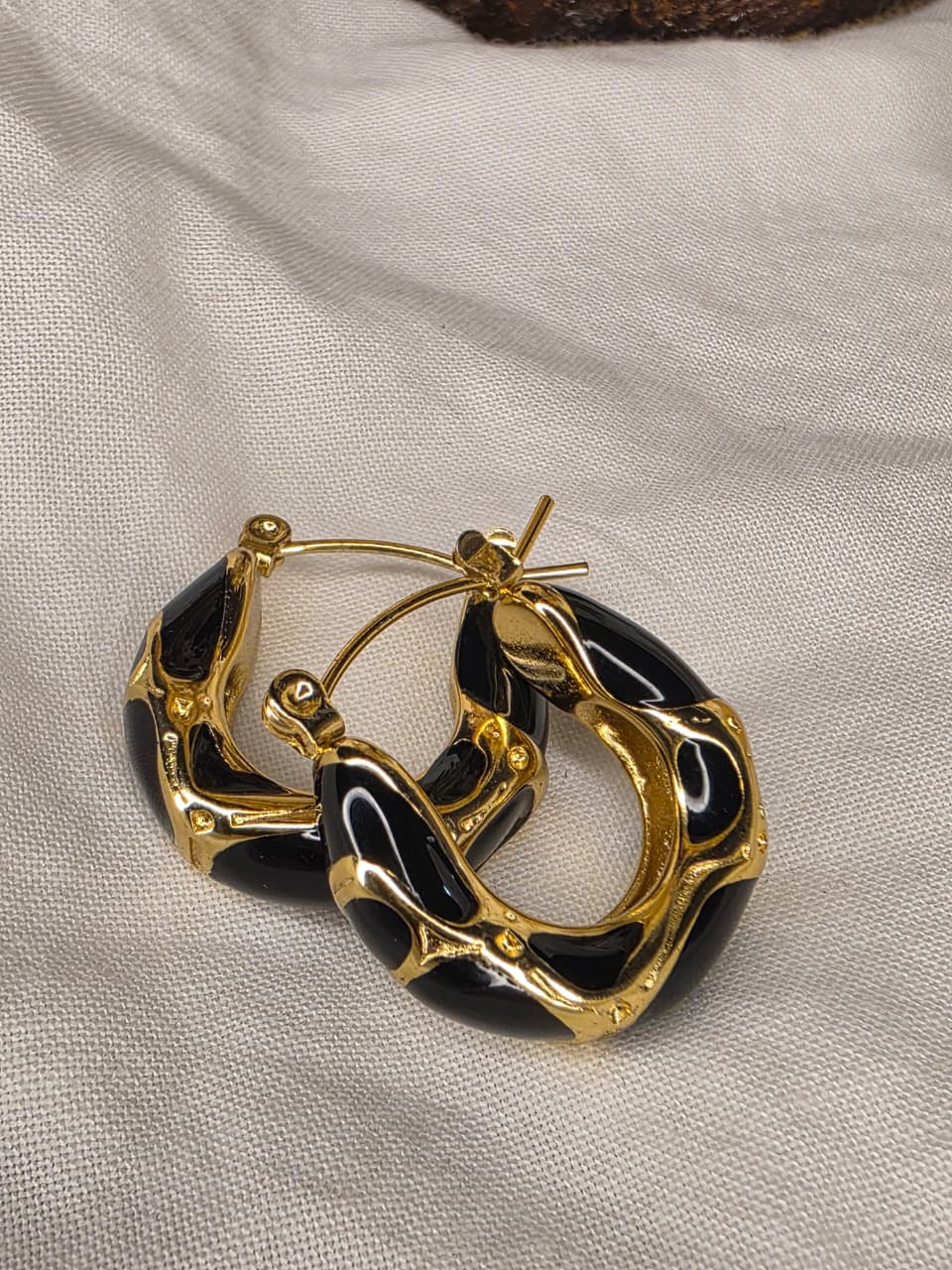 Anti Tarnish Gold-Plated Hoop Earrings