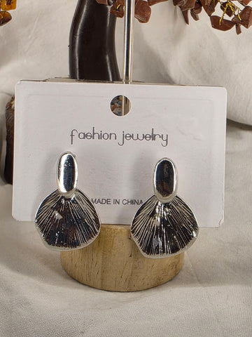 Silver-Plated Drop & Earrings