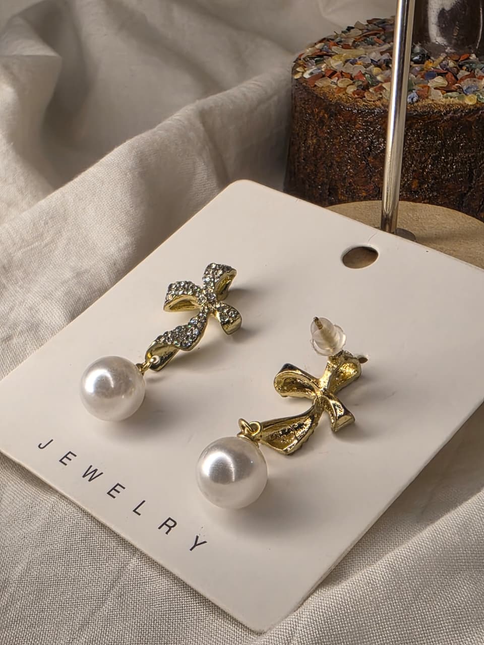Gold-Tone Drop Earrings