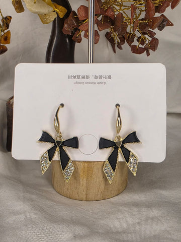 Korean-Style Gold-Plated Drop Earrings