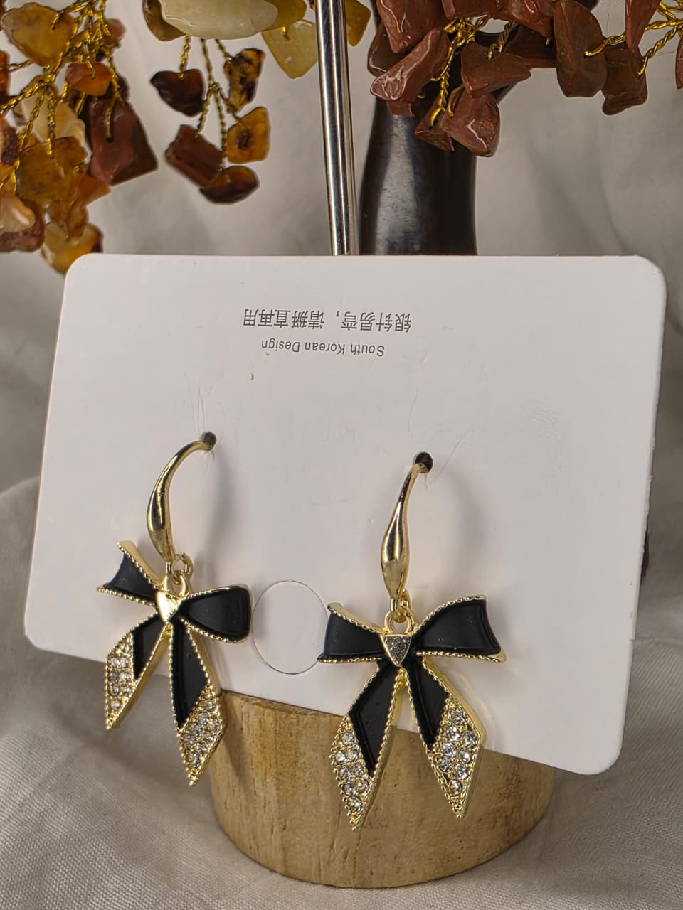 Korean-Style Gold-Plated Drop Earrings