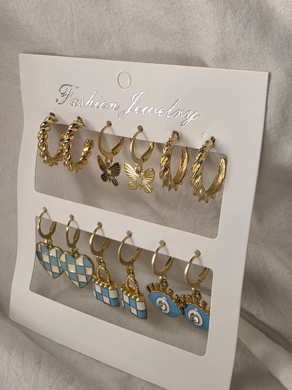 Gold-Plated Earring Set