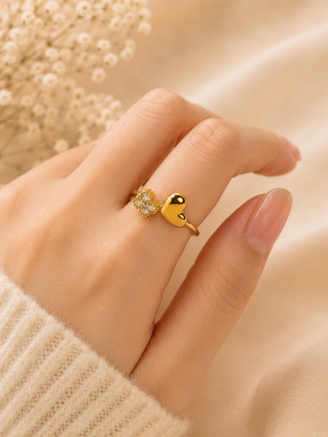 Golden Adjustable Ring