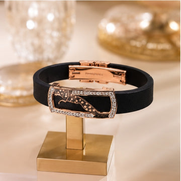 leopard leather bracelet for men's