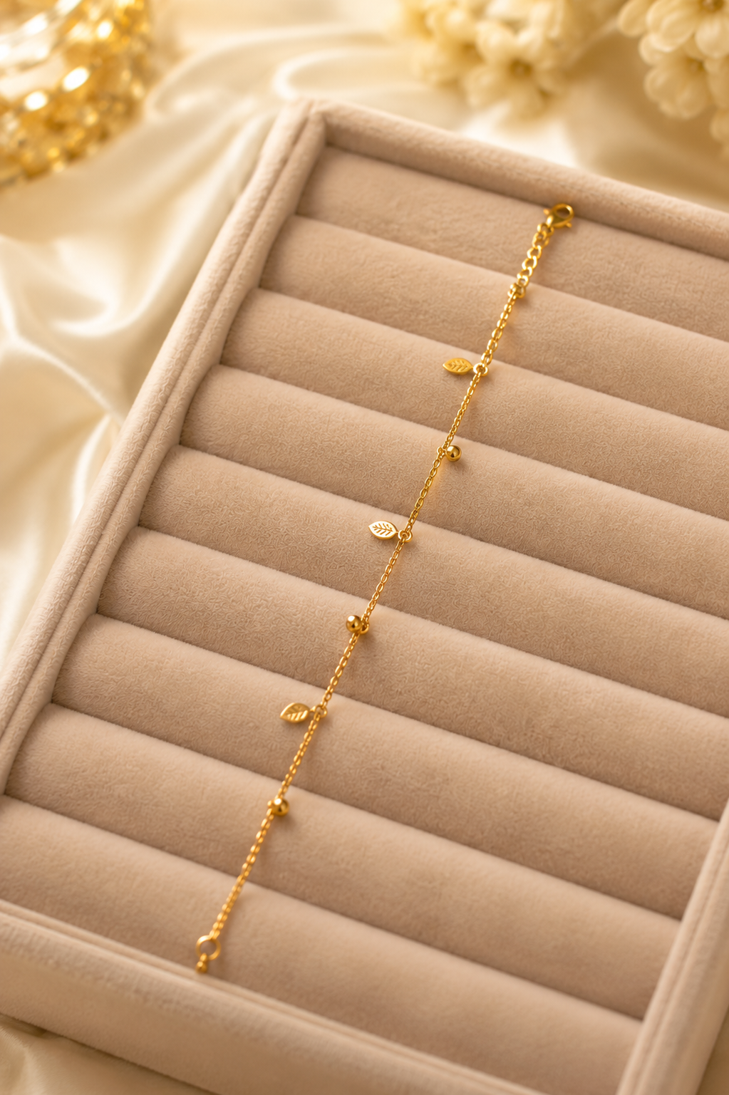 Leaf chain bracelet