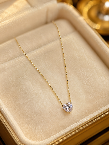 Dimond heart chain pendant