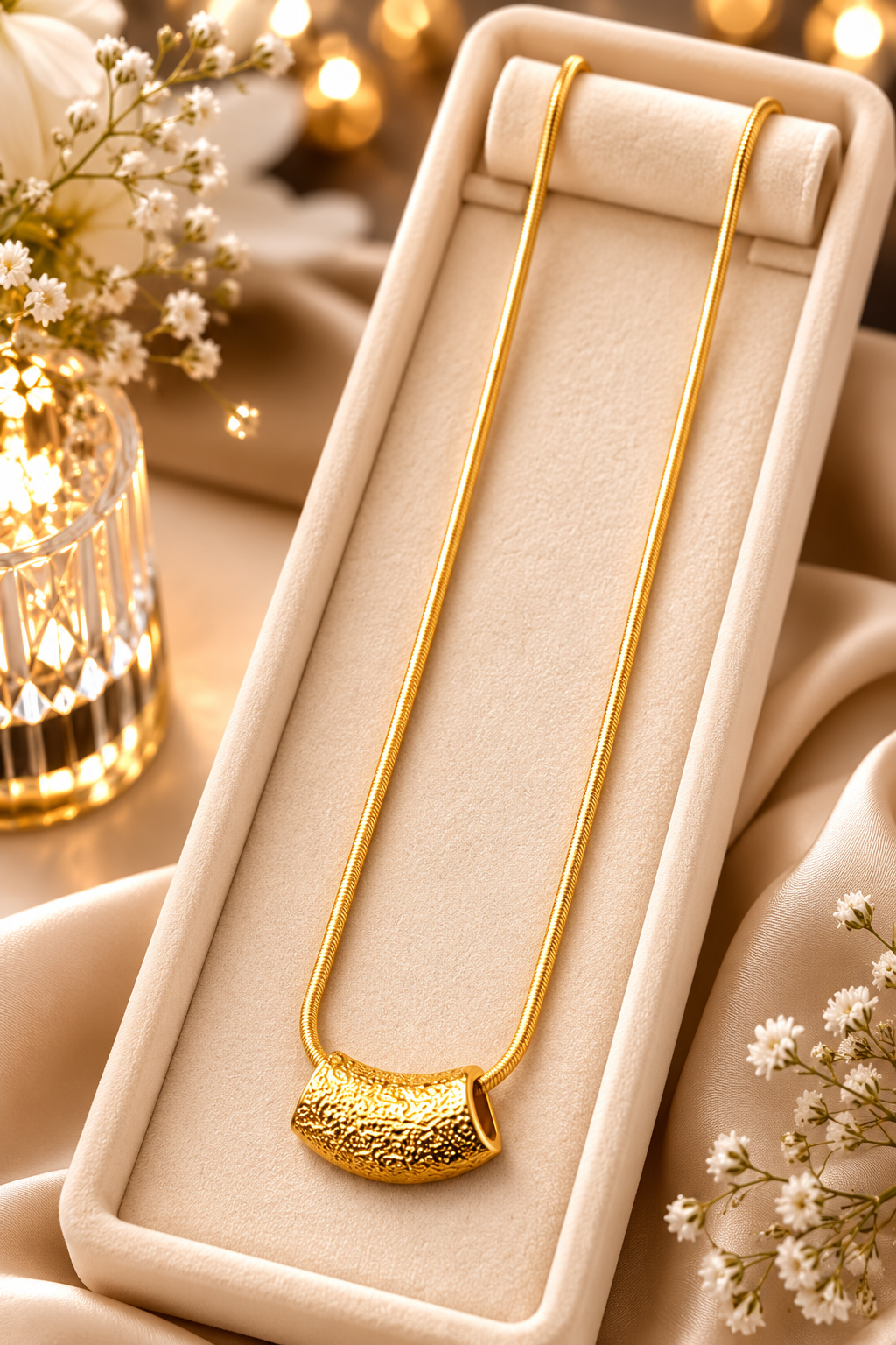 Gold plated chain pendant